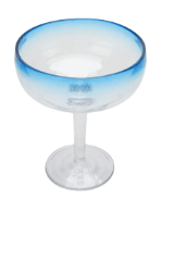 Mainstays by Becky G. & Alejandra 18-Ounce Acrylic Margarita Glass, Blue Rim