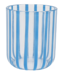 Mainstays by Becky G. & Alejandra 14-Ounce Short Acrylic Stripe Line Tumbler, Blue