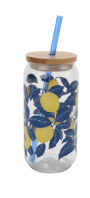 Mainstays by Becky G. & Alejandra 20-Ounce Acrylic Can Shape Tumbler, Lemon & Blue