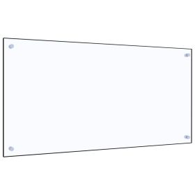 Kitchen Backsplash Transparent 39.4"x19.7" Tempered Glass