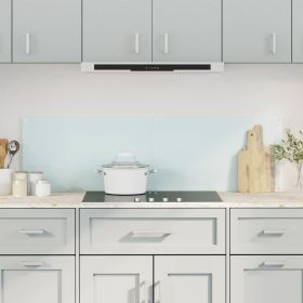 Kitchen Backsplashes 2 pcs White 27.6"x23.6" Tempered Glass