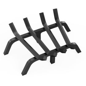 VEVOR Fireplace Log Grate, 18 inch Heavy Duty Fireplace Grate with 6 Support Legs, 3/4'' Solid Powder-coated Steel Bars