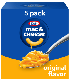 Kraft Original Mac N Cheese Macaroni and Cheese Dinner, 5 ct Pack, 7.25 oz Boxes
