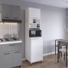 Ashford Kitchen Pantry, 2 Doors, 4 Legs, 8 Shelves