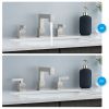 Brushed Nickel Widespread Bathroom Faucet, Waterfall Bathroom Faucets for Sink 3 Hole