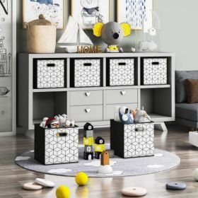 Storage Boxes, Fabric Cube Storage Bags With Handles, Foldable Cube Boxes For Cloth Or Auxiliary Storage (Option: JXC010)