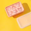 1pc Silicone Ice Cube Tray; 3 Cavities Silicone Popsicle Mold; Ice Maker Mold; Pink/Blue/Green