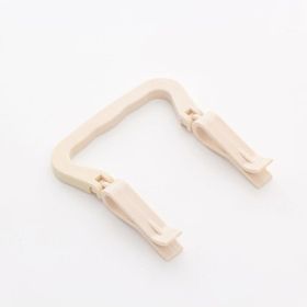 Useful Garbage Bag Clipper Non-Slip Waste Bin Clip Rubbish Trash Can Clamp Dustbin Plastic Clip, Trash Can Holder Waste Bin Holder Household Tool (Color: Beige)