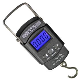 5 Core Fish Scale 110 LBS 50 KG Luggage Handheld Portable Electronic Balance Digital Fishing Postal Hanging Hook Scale with 2 AAA Batteries Built (SKU: LS-006)